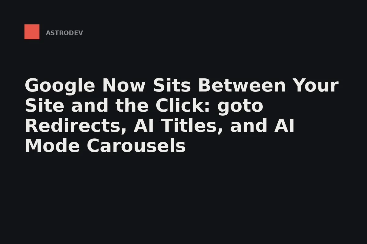 A search click now passes through Google before it reaches your server.